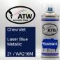 Preview: Chevrolet, Laser Blue Metallic, 21 / WA218M: 400ml Sprühdose, von ATW Autoteile West.